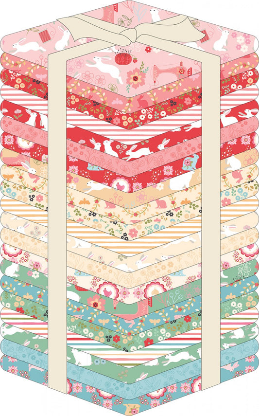 Poppie Cotton Fabrics -  Lori Woods - Poppies Patchwork Club - Fat Quarter Fabric Bundle 21pcs