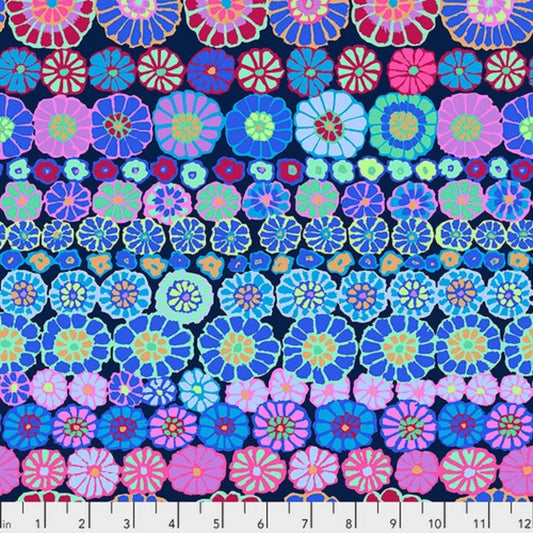 row flowers blue kaffe fassett pwgp169 100 quilters cotton Fabric Fetish