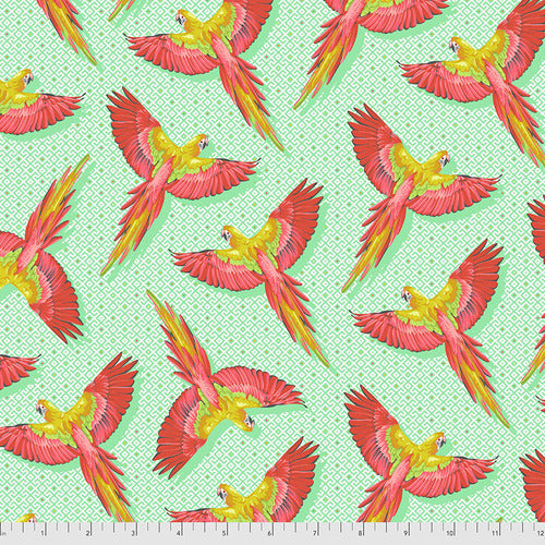 tula pink freespirit fabrics daydreamer macaw ya later mango quilters cotton Fabric Fetish