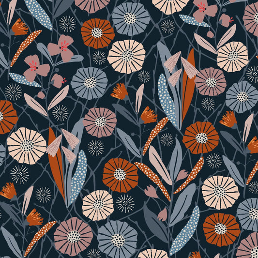 dashwood studios nina raby jones woodland notions autumn floral quilters cotton Fabric Fetish