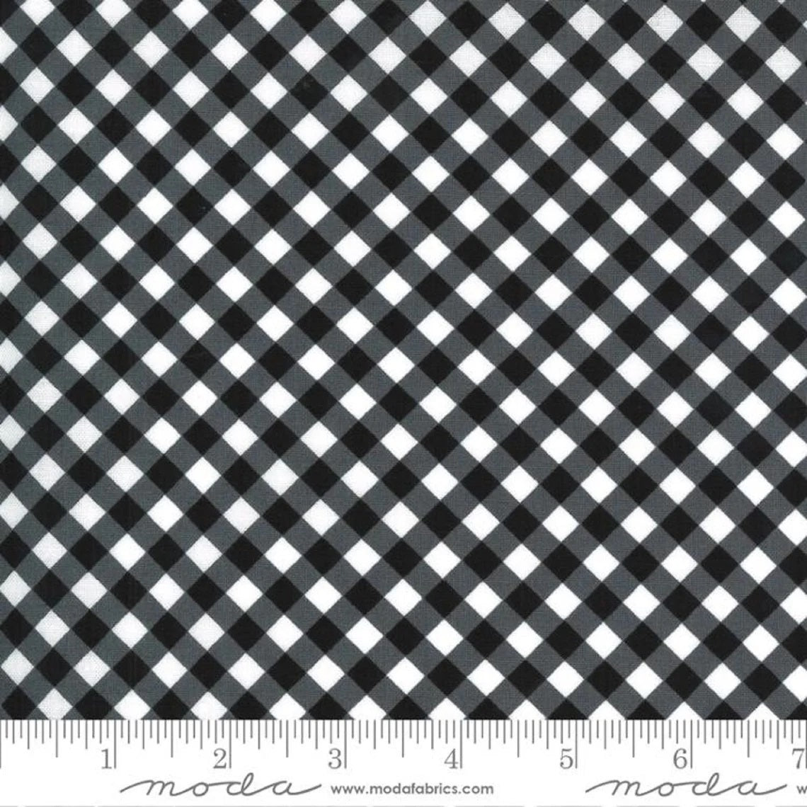 Check Ghost Midnight - Midnight Magic 2 - April Rosenthal - Moda 100% Quilters Cotton Fabric Fetish
