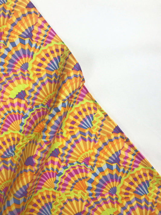 Paper Fans Yellow Kaffe Fassett Collective PWGP143 100% Quilters Cotton Fabric Fetish