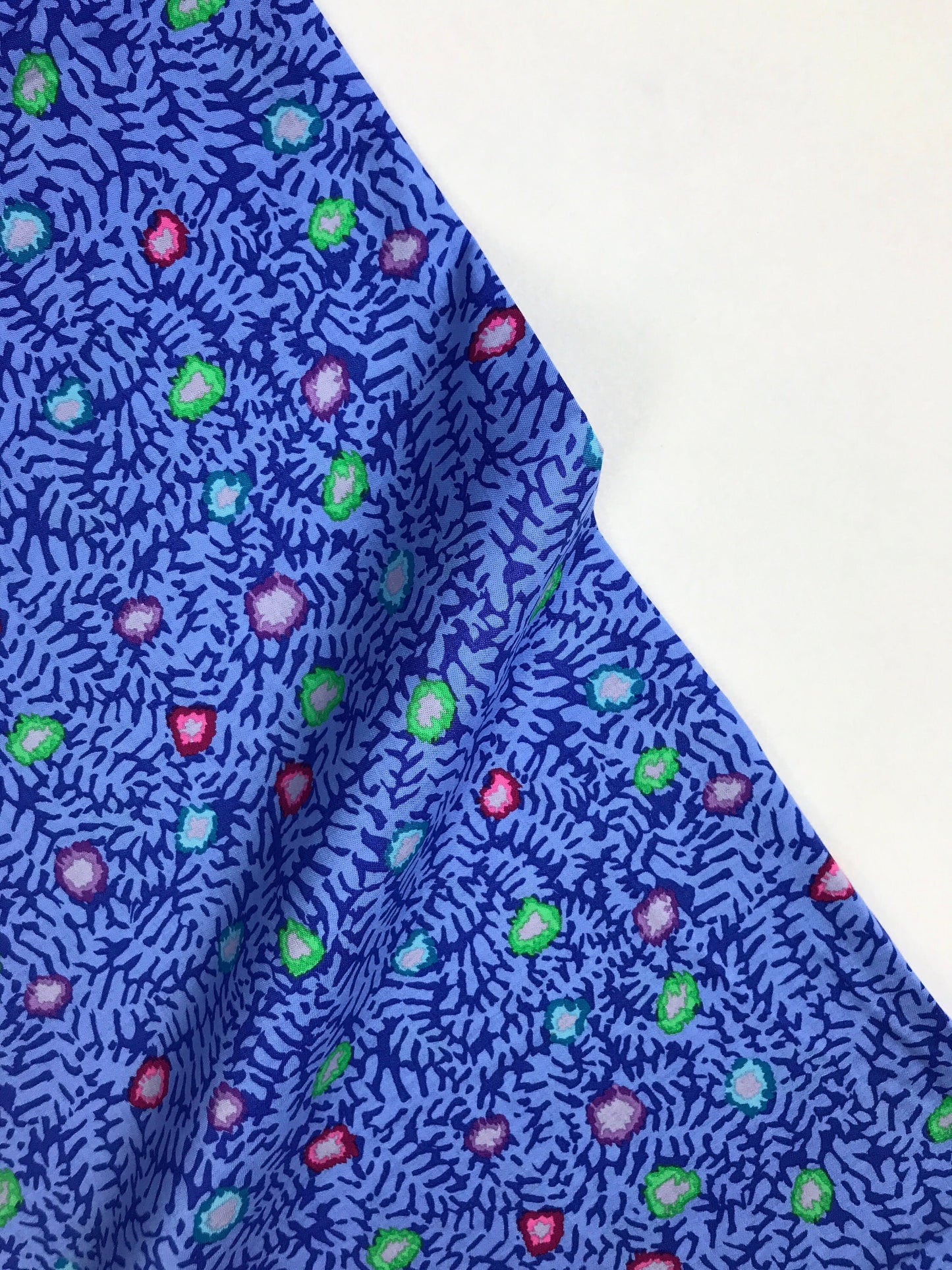 Moss Flower Blue Kaffe Fassett Collective FreeSpirit Fabric PWGP184 100% Quilters Cotton Fabric Fetish