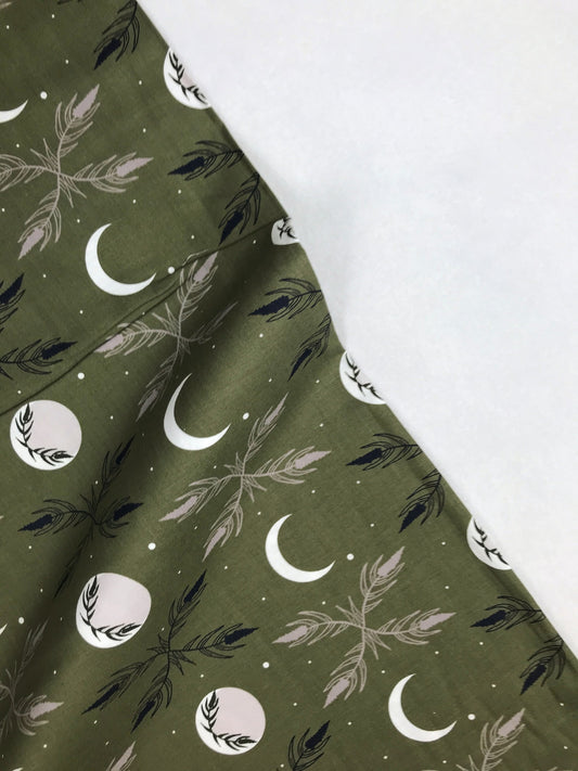Harvest Moon Dark Olive Camp Creek Ash Cascade Cotton + Steel Quilters Cotton AC100 DO2 Fabric Fetish