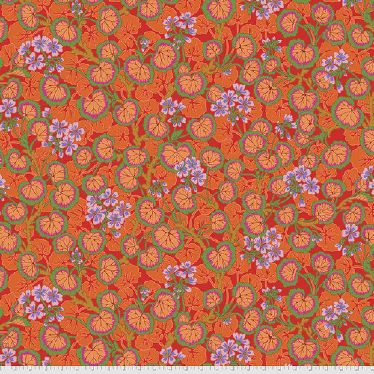 Climbing Geraniums Red Kaffe Fassett PWPJ110 Red 100% Quilters Cotton August 2021 Fabric Fetish