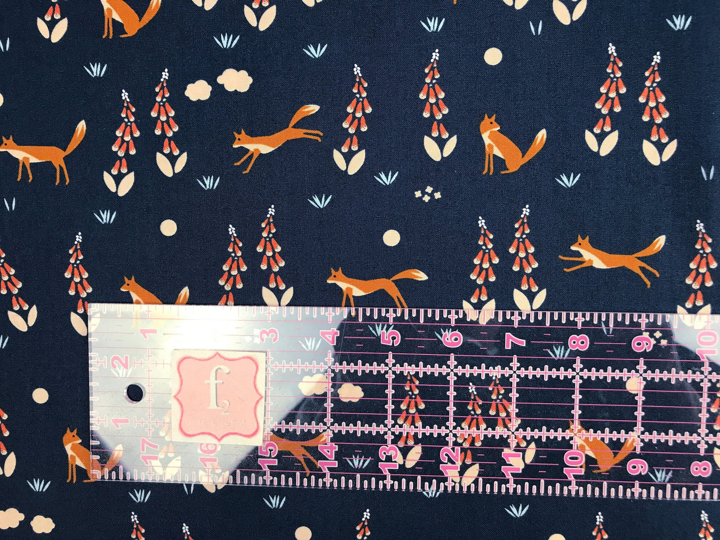 Foxes Cloud Meander Aneela Hoey Moda Quilters Cotton Fabric Fetish