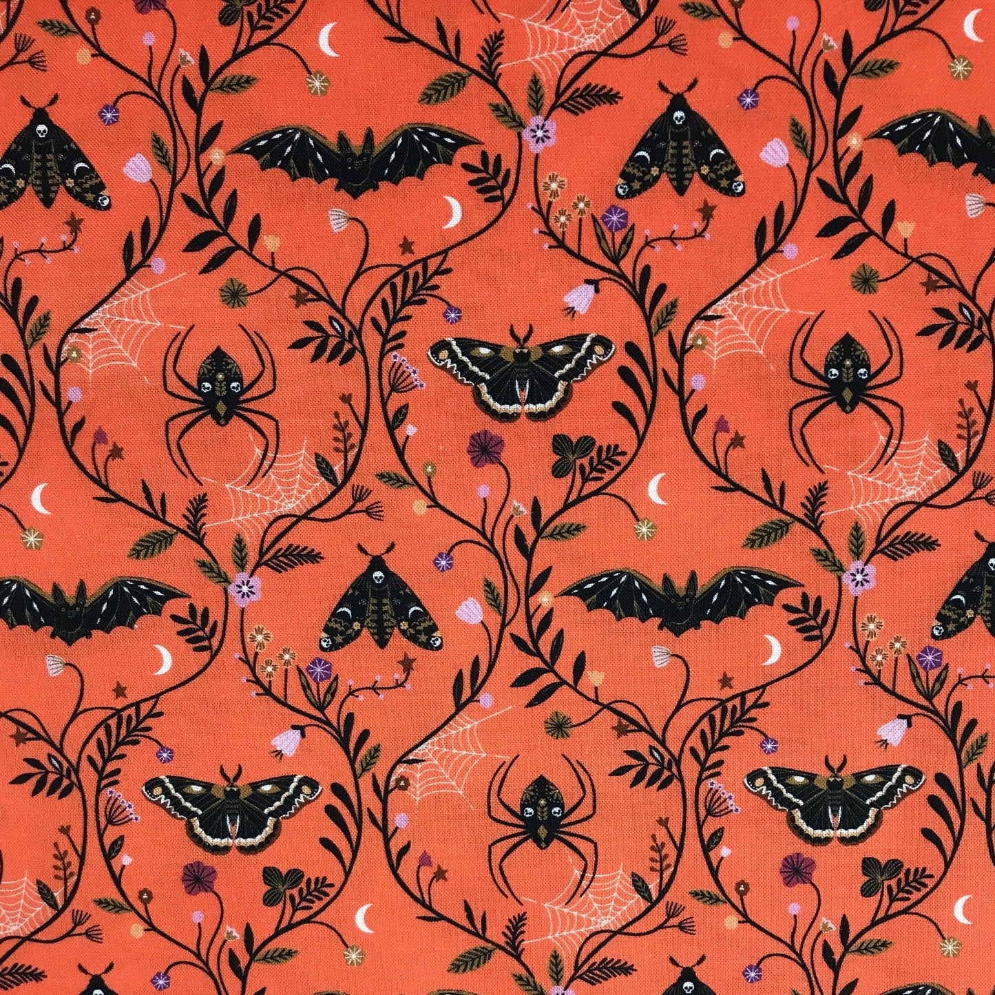 Moths and Bats Twilight Bethan Janine Dashwood Studio Quilters Cotton 2115 TWIL Fabric Fetish