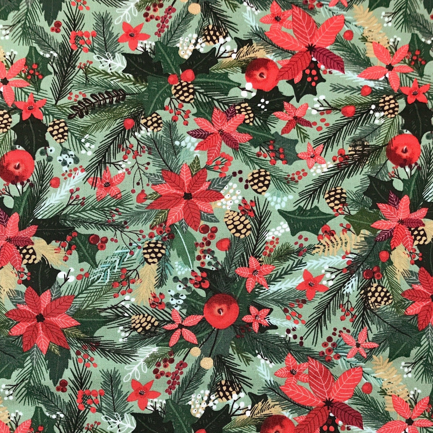 Pine Smell Green Christmas Squad Mia Charro Freespirit Fabrics 100% Quilters Cotton Fabric Fetish