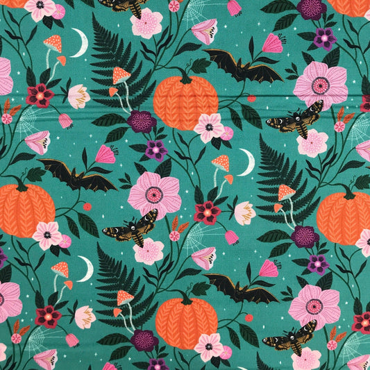 Pumpkin Floral Twilight Bethan Janine Dashwood Studio Quilters Cotton 2112 TWIL Fabric Fetish