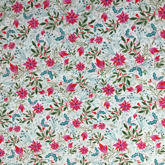 Winter Floral Jolly Robins Beth Salt The Craft Cotton Co Quilters Cotton Fabric Fetish