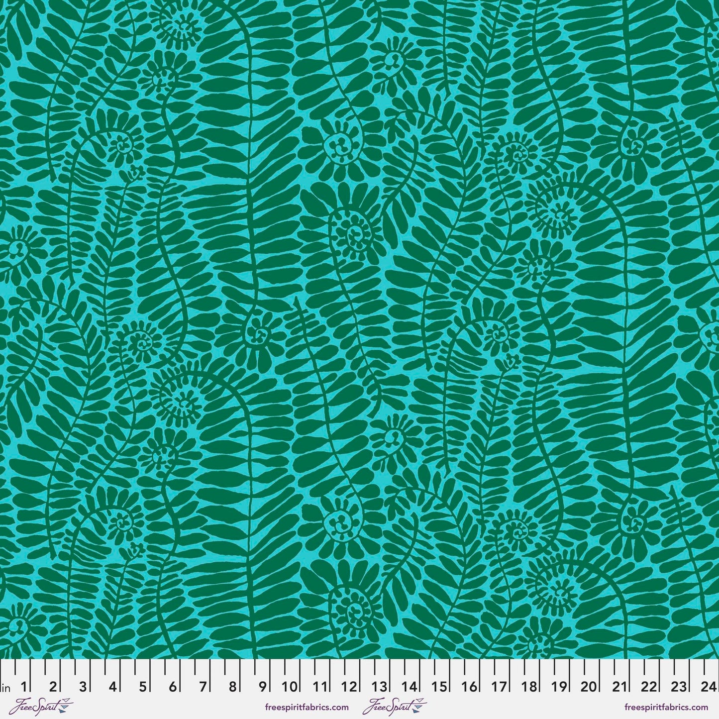 Fronds Green August 2022 Brandon Mably Kaffe Fassett Collective 100% Quilters Cotton Fabric Fetish