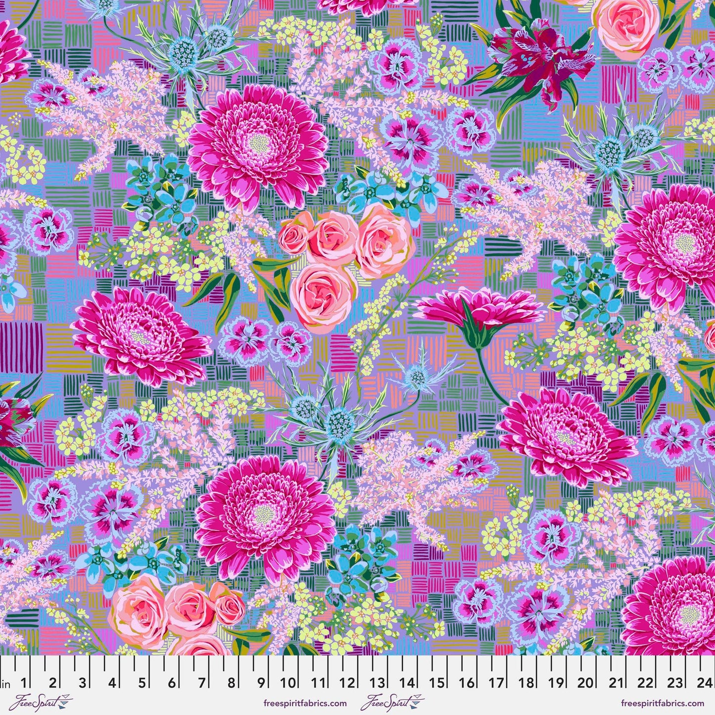 Tapestry Lilac Vivacious Anna Maria Horner Quilters Cotton Fabric Fetish