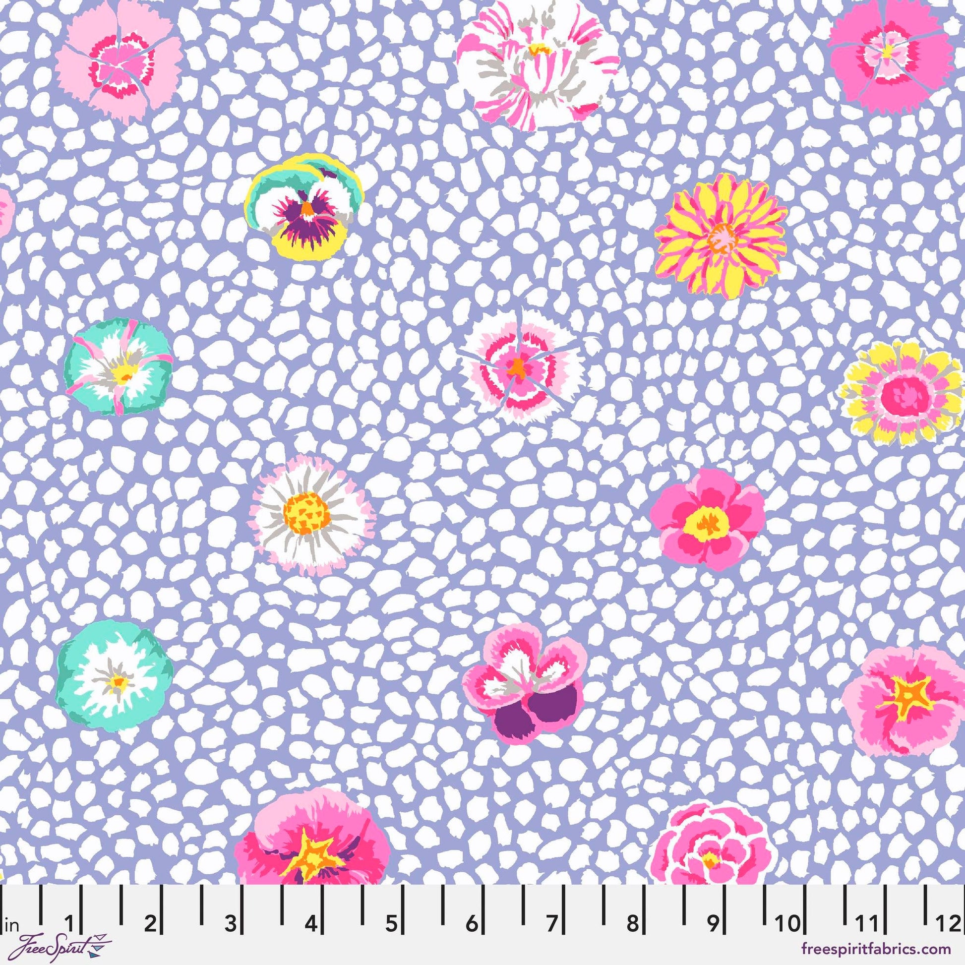 Guinea Flower Lavender August 2022 Kaffe Fassett Collective 100% Quilters Cotton Fabric Fetish