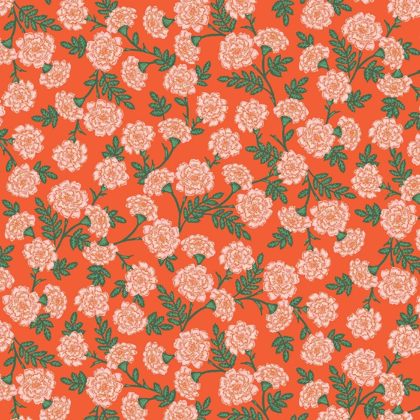 Dianthus Red Bramble Anna Bond Rifle Paper Co Cotton + Steel 100% Quilters Cotton Fabric Fetish