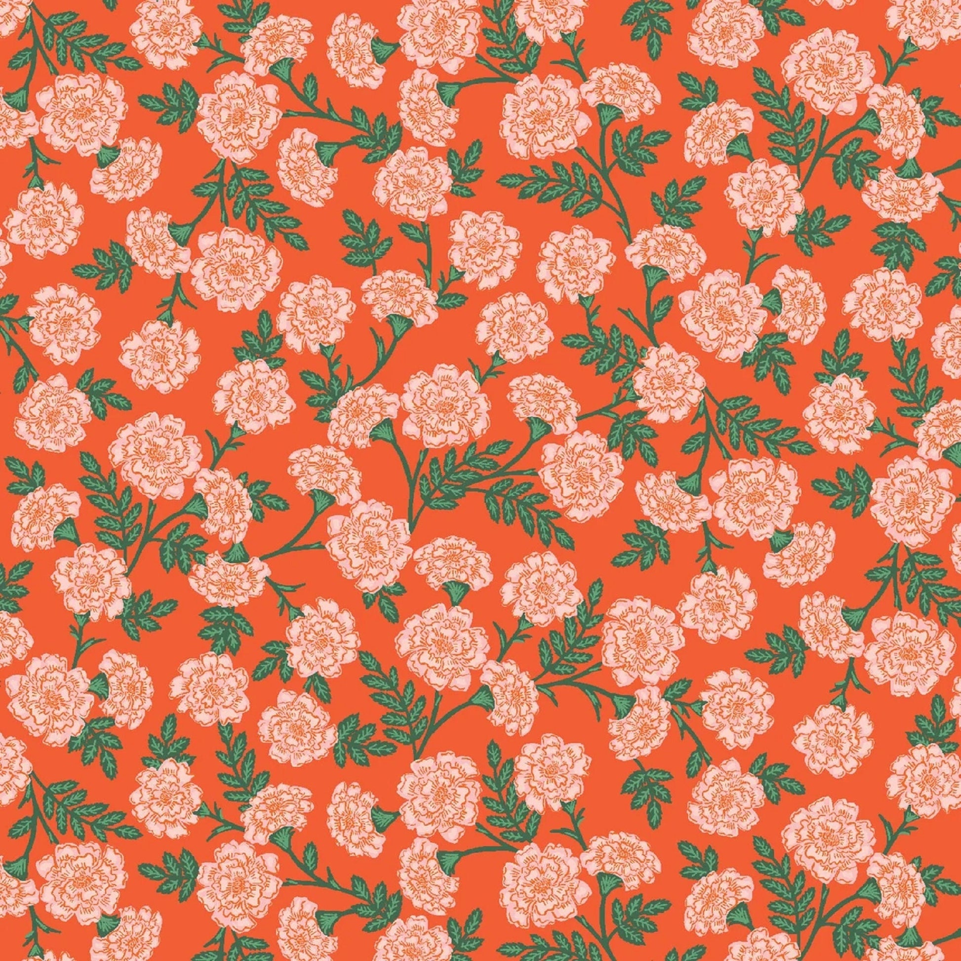 Dianthus Red Bramble Anna Bond Rifle Paper Co Cotton + Steel 100% Quilters Cotton Fabric Fetish