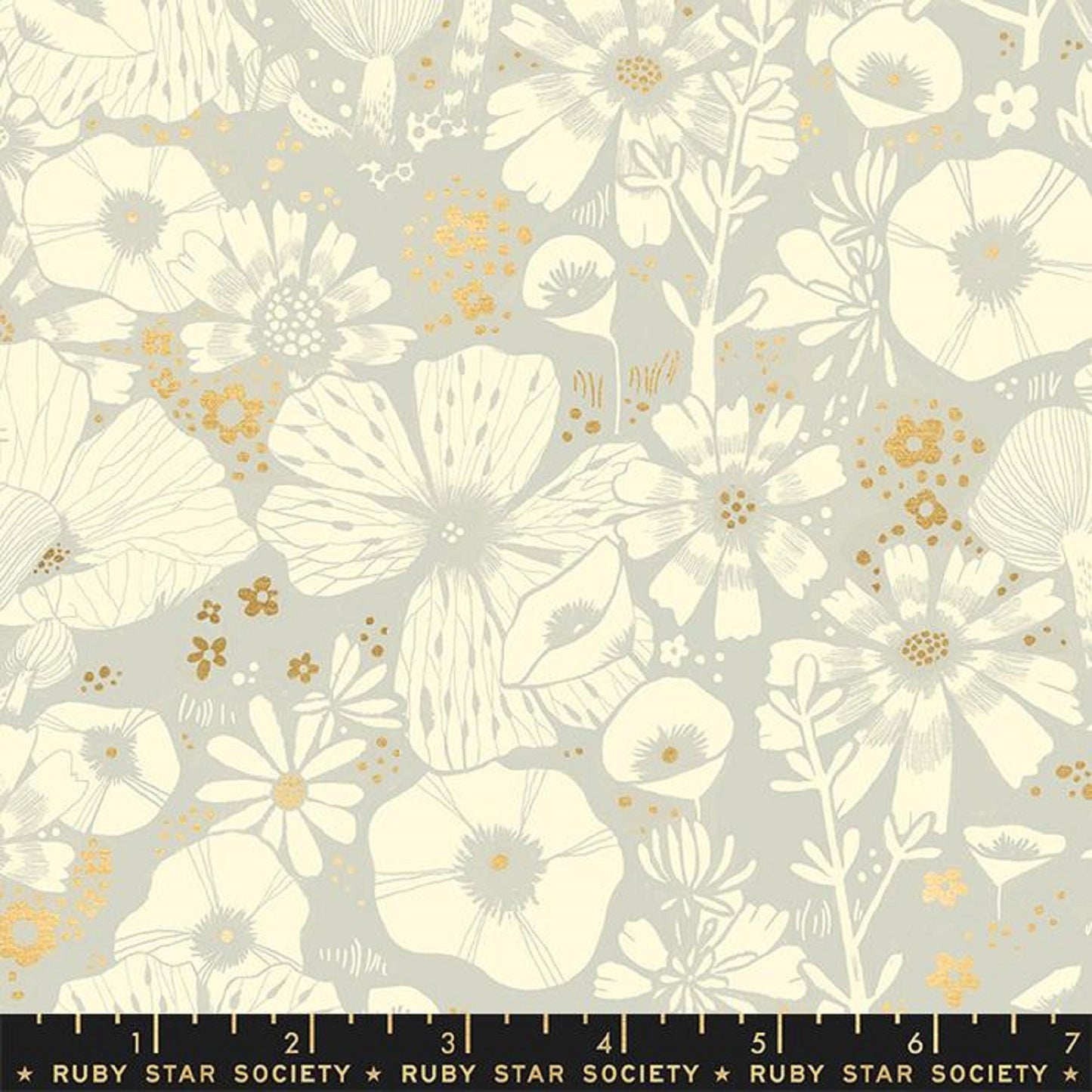 Hiding Spot Ash METALLIC Gold Firefly Sarah Watts Ruby Star Society Moda 100% Cotton Quilting Fabric Yardage Fabric Fetish