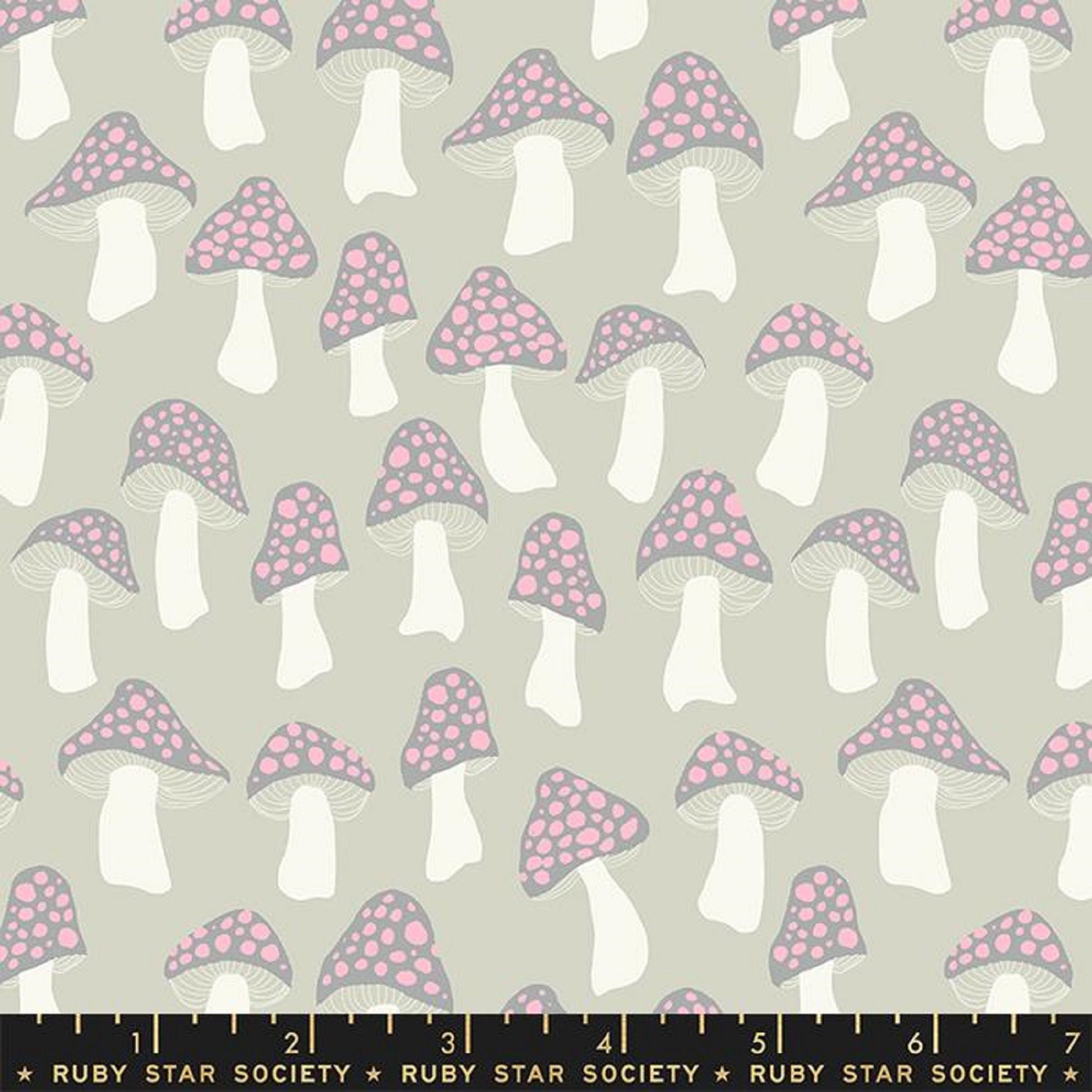 Mushrooms Ash Firefly Sarah Watts Ruby Star Society Moda 100% Cotton Quilting Fabric Yardage Fabric Fetish
