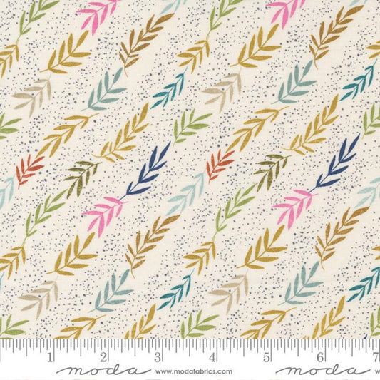 Reaching Stripes Unbleached Songbook A New Page Fancy That Design House Moda Quilters Cotton Fabric Fetish