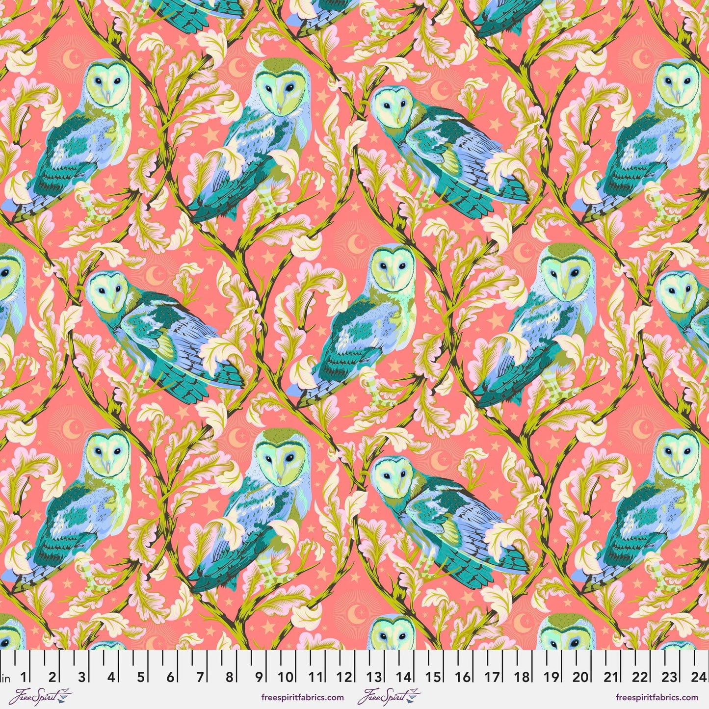 Night Owl Dawn Moon Garden Tula Pink Freespirit Fabrics 100% Quilters Cotton Fabric Fetish