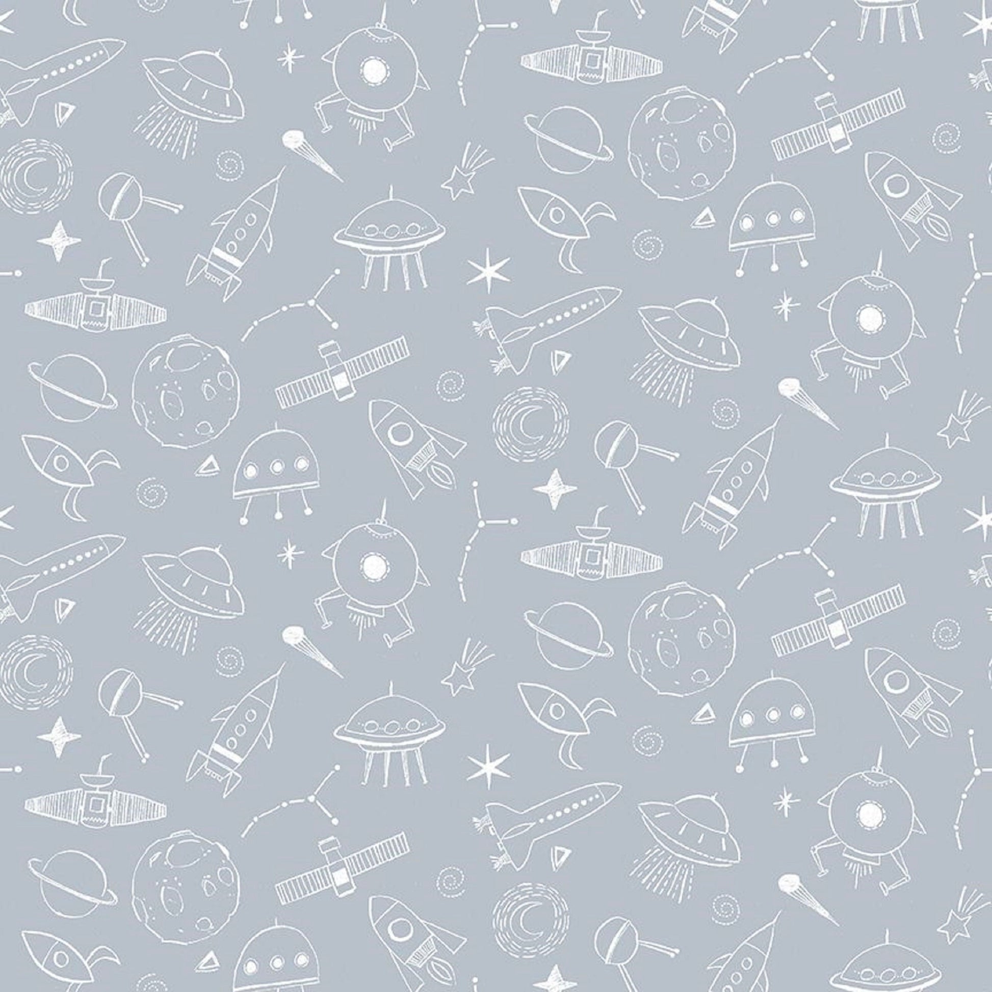 Intergalactic Canal To the Moon House Designer Dear Stella Fabric Quilters Cotton Fabric Fetish