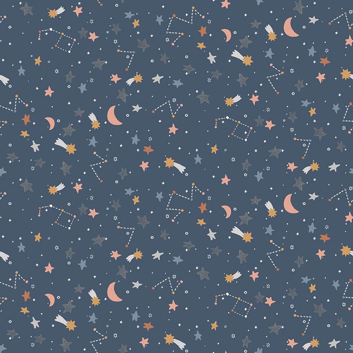 Out of this World Orion To the Moon House Designer Dear Stella Fabric Quilters Cotton Fabric Fetish