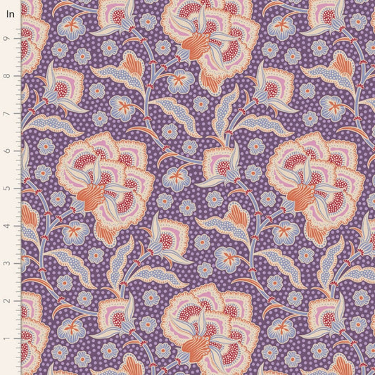 Eden Grape Hometown Tilda Fabric Tone Finnanger 100% Quilters Cotton Fabric Fetish