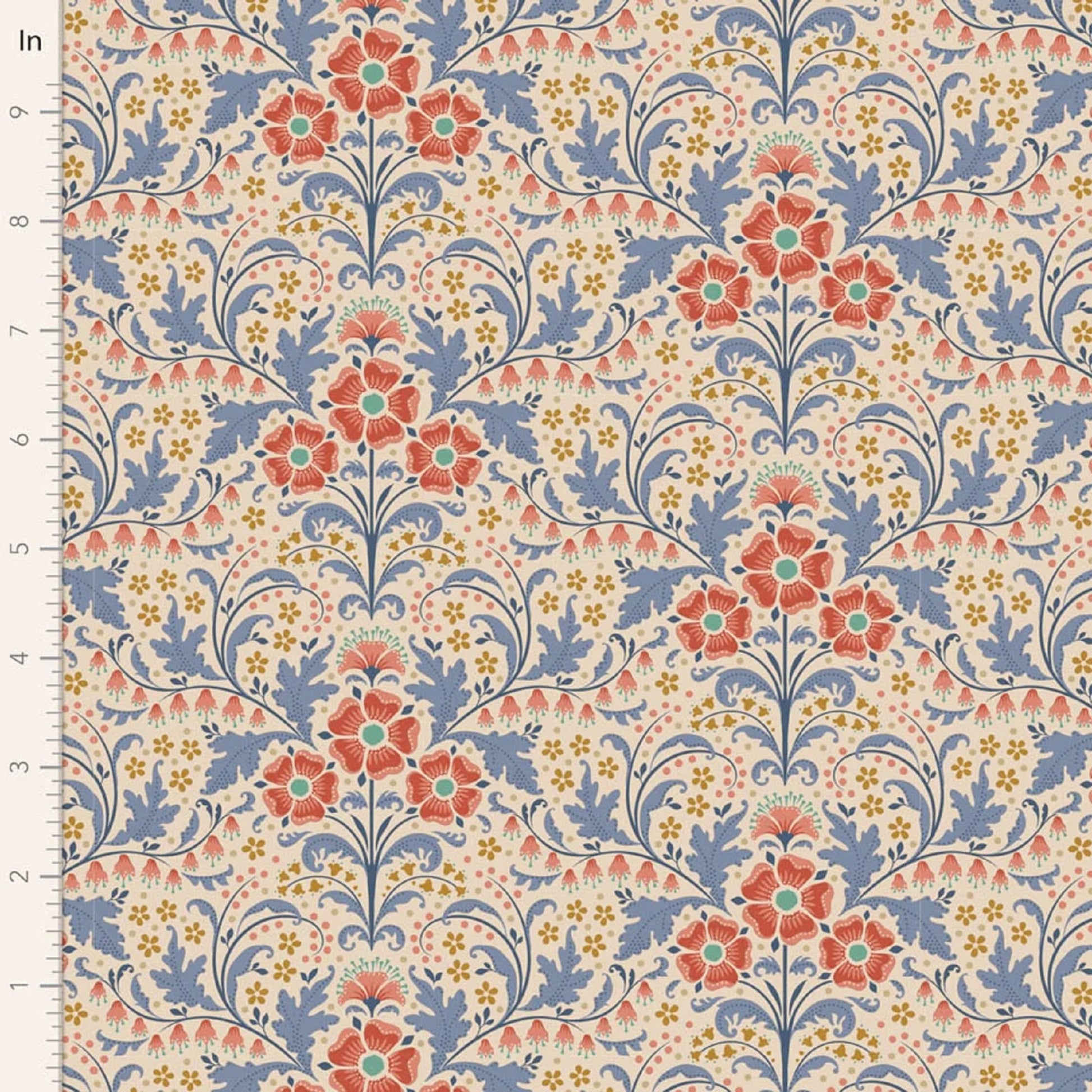 Elanora Blue Hometown Tilda Fabric Tone Finnanger 100% Quilters Cotton Fabric Fetish