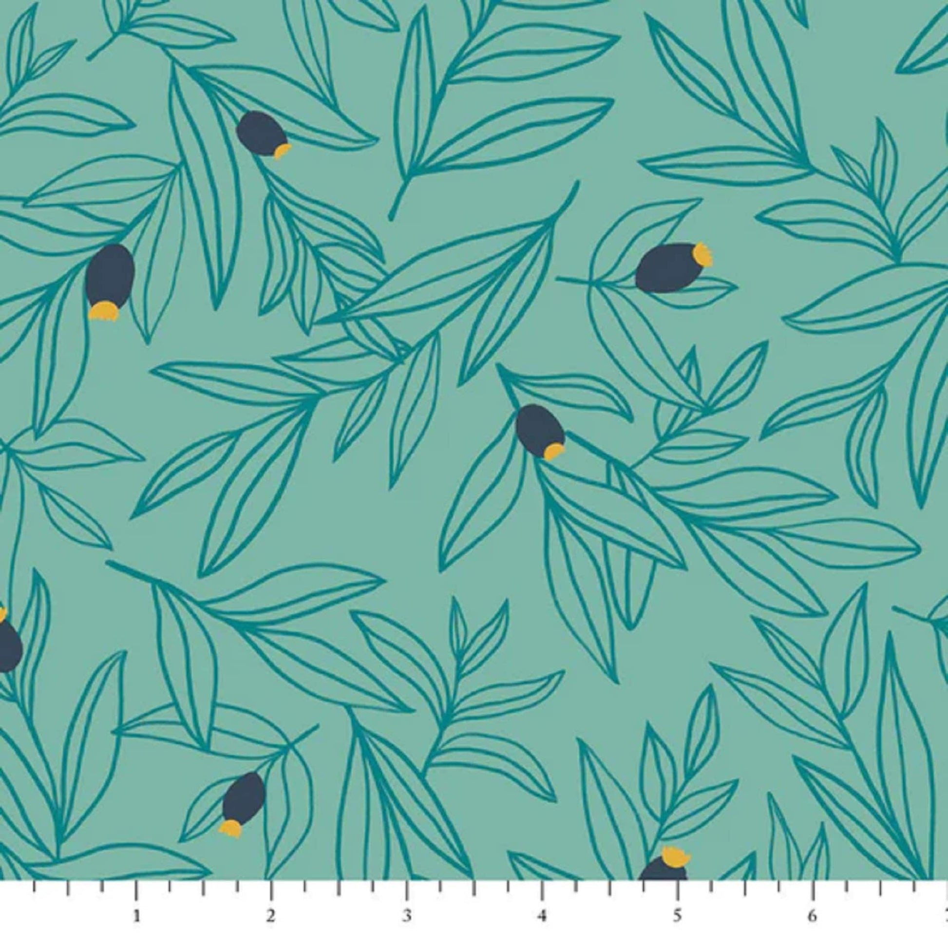 Berry Leaf Celestial Audrey Mann Phoebe Fabrics 100% Quilters Cotton Fabric Fetish