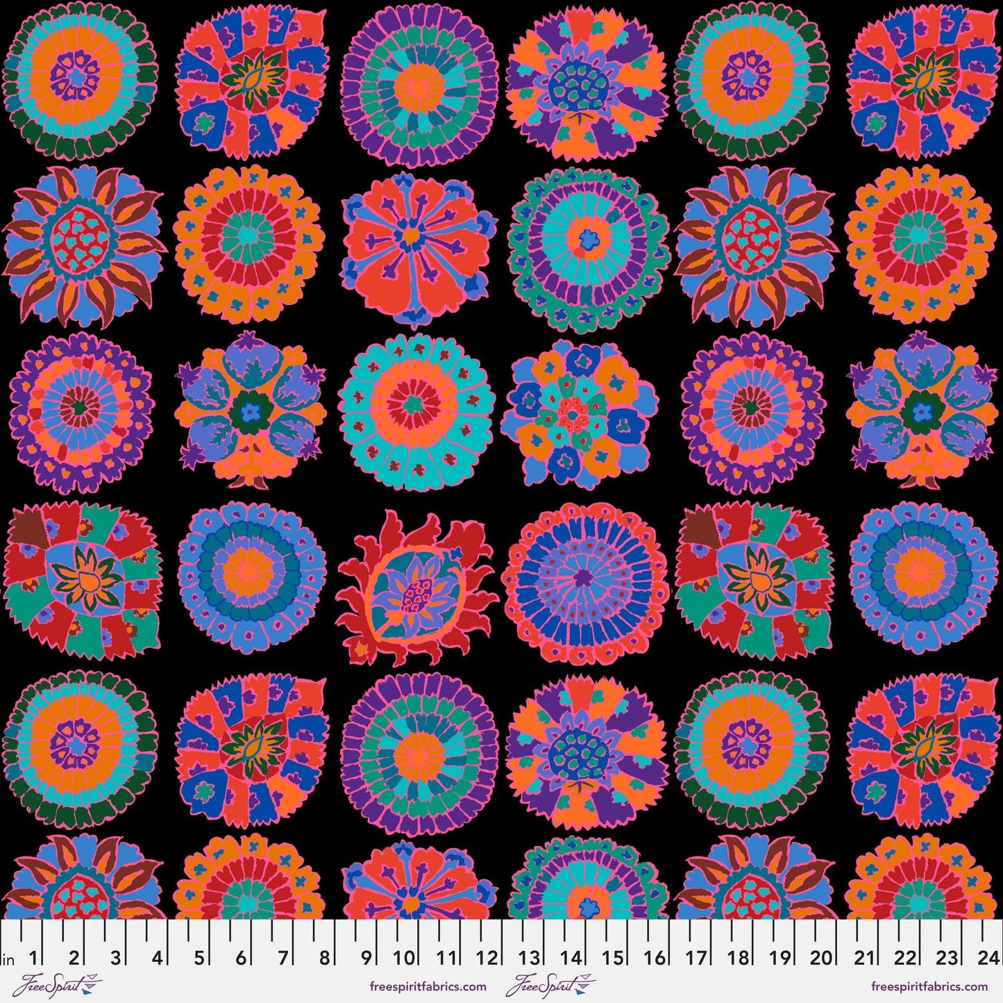 Carpet Cookie Black Kaffe Fassett Collective February 2023 100% Quilters Cotton Fabric Fetish
