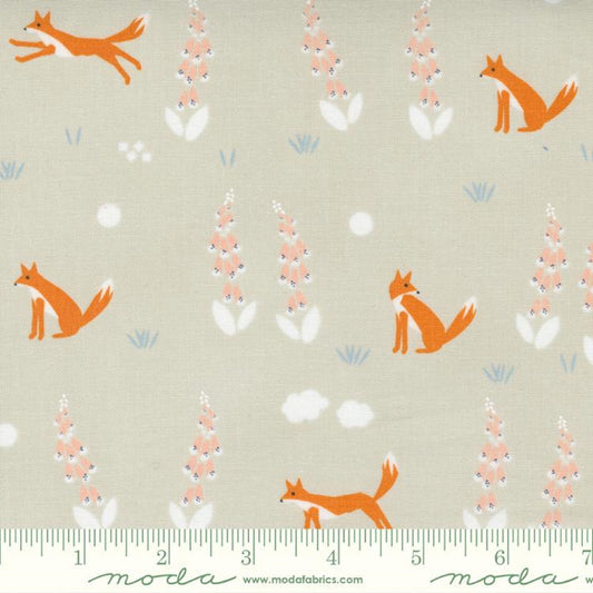 Foxes Cloud Meander Aneela Hoey Moda Quilters Cotton Fabric Fetish