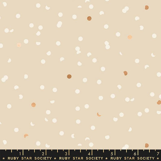 Hole Punch Dots Sandbox METALLIC Copper Kimberly Kight Ruby Star Society Fabric Moda 100% Quilters Cotton Fabric Fetish