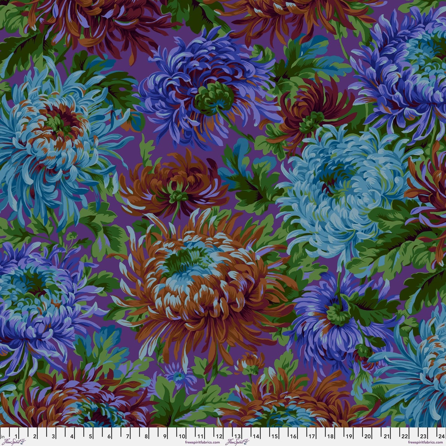 Shaggy Blue Philip Jacobs Kaffe Fassett Collective PWPJ072 100% Quilters Cotton Fabric Fetish