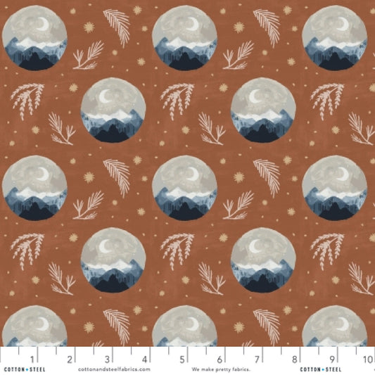 Mr. Moon Rustic Nights Unbleached Salt River Kass Reich Cotton + Steel Quilters Cotton Fabric Fetish