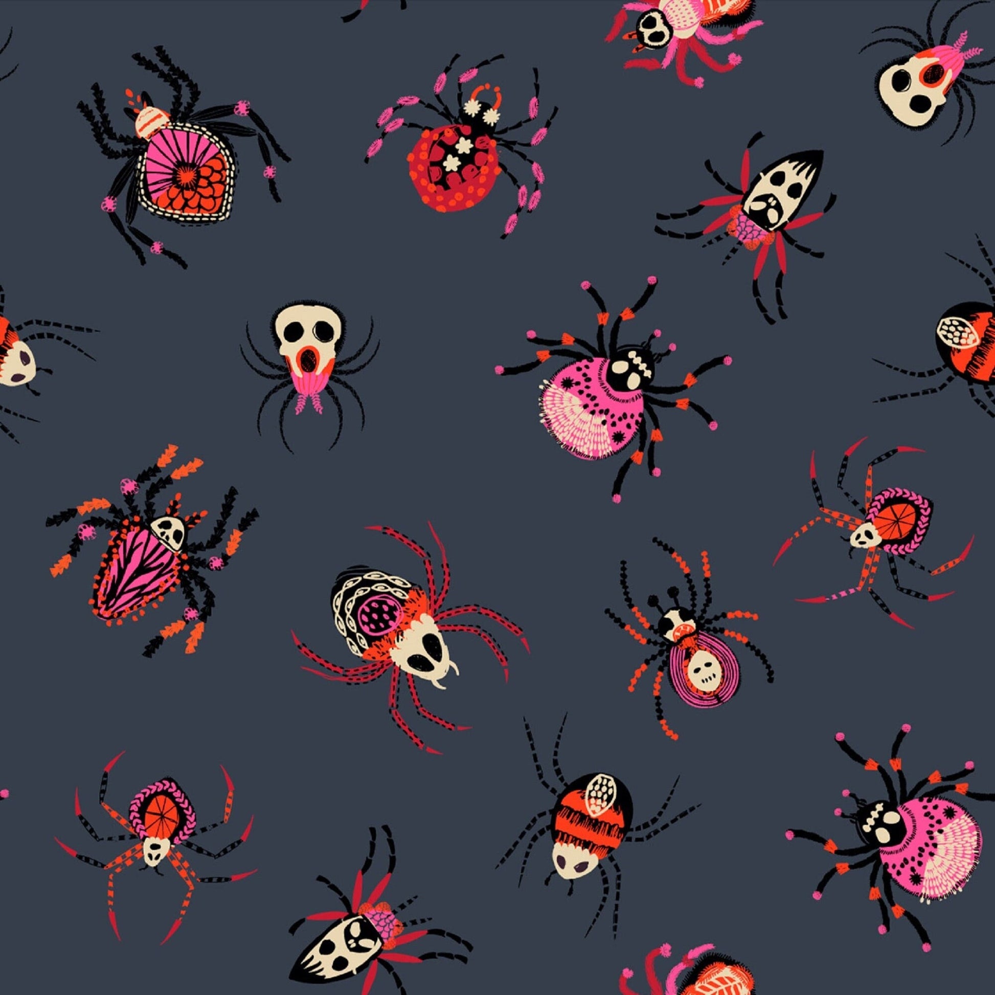 Spiders Forest Whispers Helen Black Dashwood Studio Quilters Cotton FORW2274 Fabric Fetish