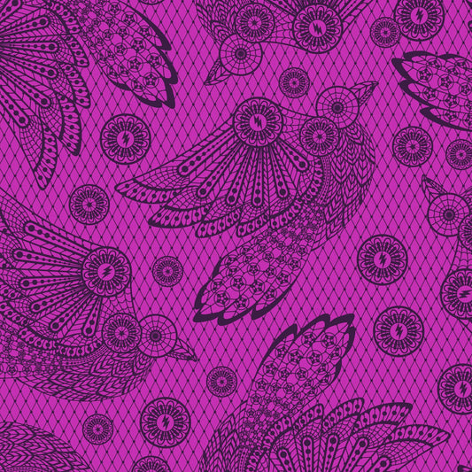 Raven Lace Oleander Nightshade Deja Vu Tula Pink Freespirit Fabrics 100% Quilters Cotton Fabric Fetish