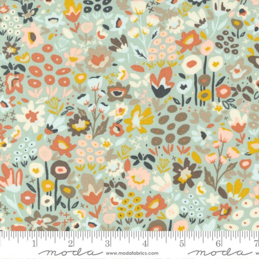 Meadow Walk Floral Rainy Mist Dawn On The Prairie Fancy That Design House Moda Quilters Cotton Fabric Fetish