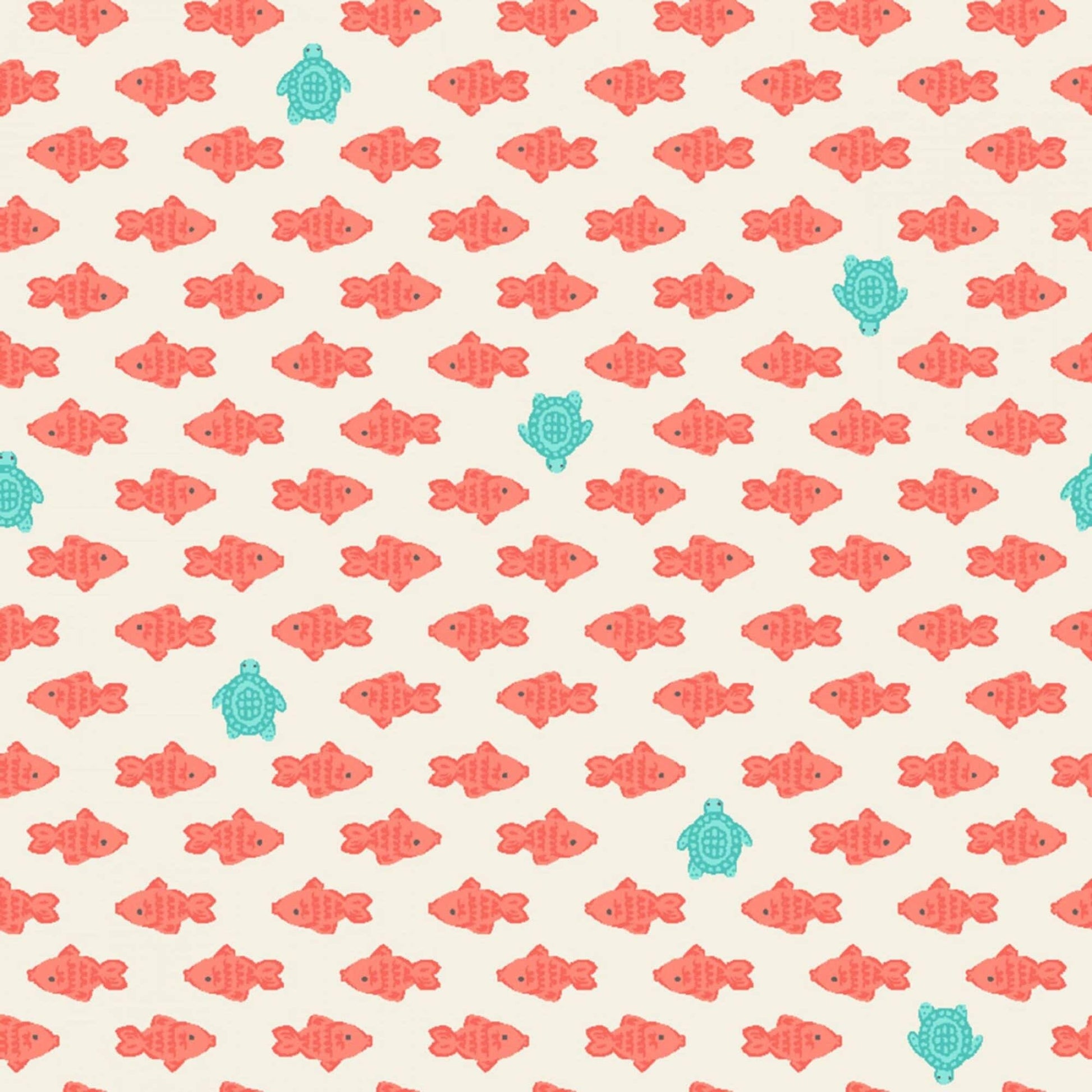 Go Your Own Way Coral Wave the Sea RJR Fabrics Quilters Cotton Fabric Fetish