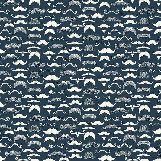 Le Moustache Carbon Licensed to Carry Dear Stella Fabric Quilters Cotton Fabric Fetish