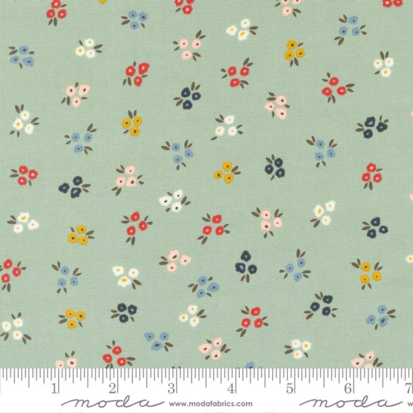 Sweet Ditsy Dusty Mist Dawn On The Prairie Fancy That Design House Moda Quilters Cotton Fabric Fetish