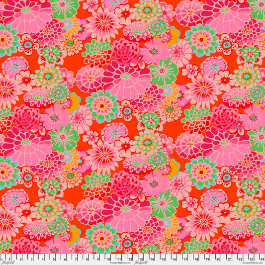 Asian Circles Tomato August 2023 Kaffe Fassett Collective 100% Quilters Cotton Fabric Fetish