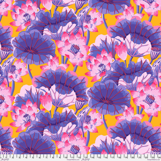 Lake Blossoms Purple August 2023 Philip Jacobs Kaffe Fassett Collective 100% Quilters Cotton Fabric Fetish