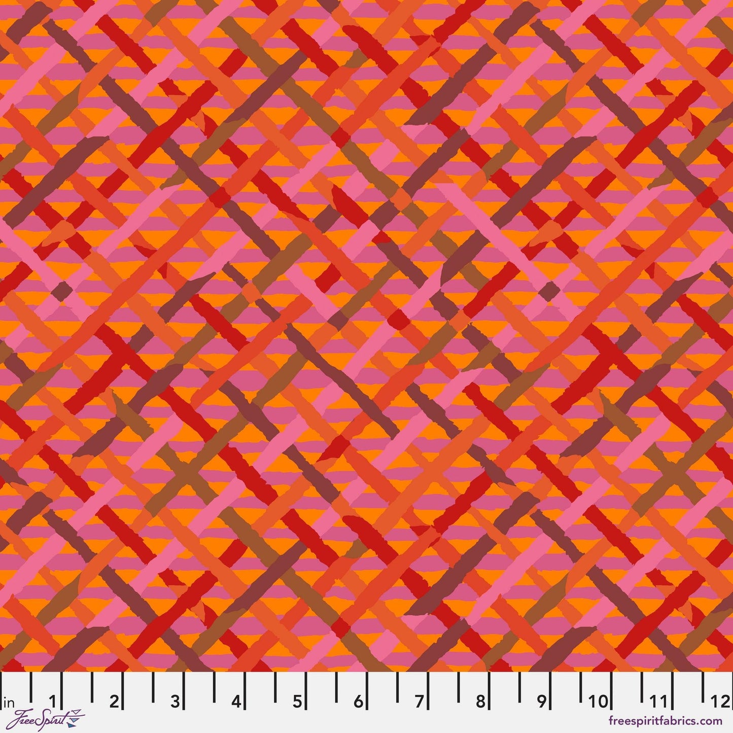Mad Plaid Red Kaffe Fassett Collective Classics Collection FreeSpirit Fabric 100% Quilters Cotton PWBM037 REDXX Fabric Fetish