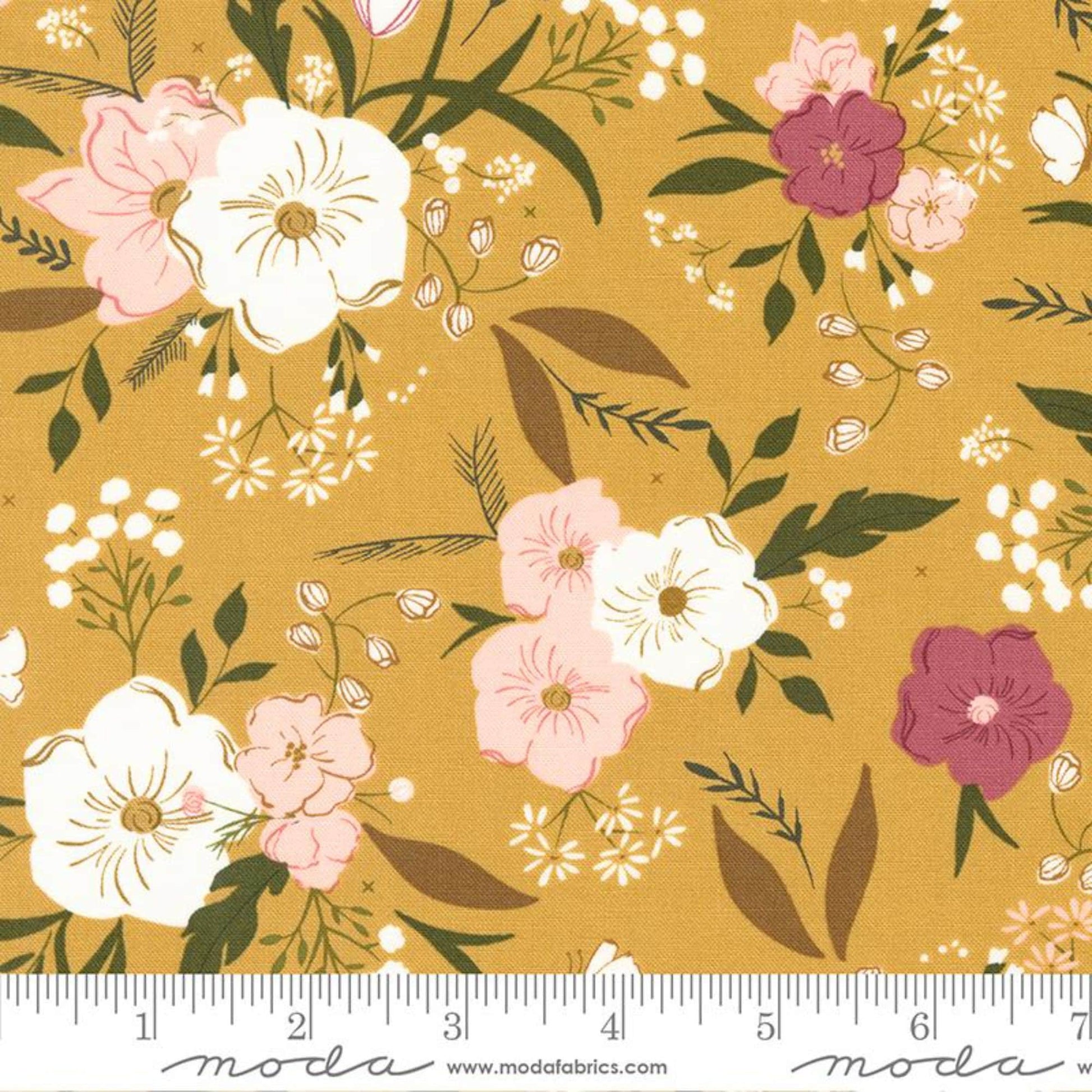 Woodland Bouquet Honey Evermore Sweetfire Road Moda Quilters Cotton 43150 13 Fabric Fetish