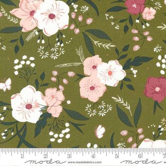 Woodland Bouquet Fern Evermore Sweetfire Road Moda Quilters Cotton 43150 14 Fabric Fetish