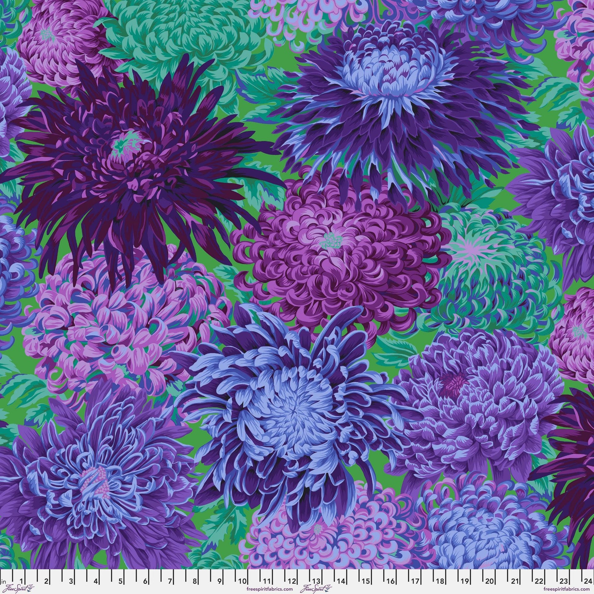 Japanese Chrysanthemum Purple Philip Jacobs Kaffe Fassett Collective PWPJ041 Fabric Fetish