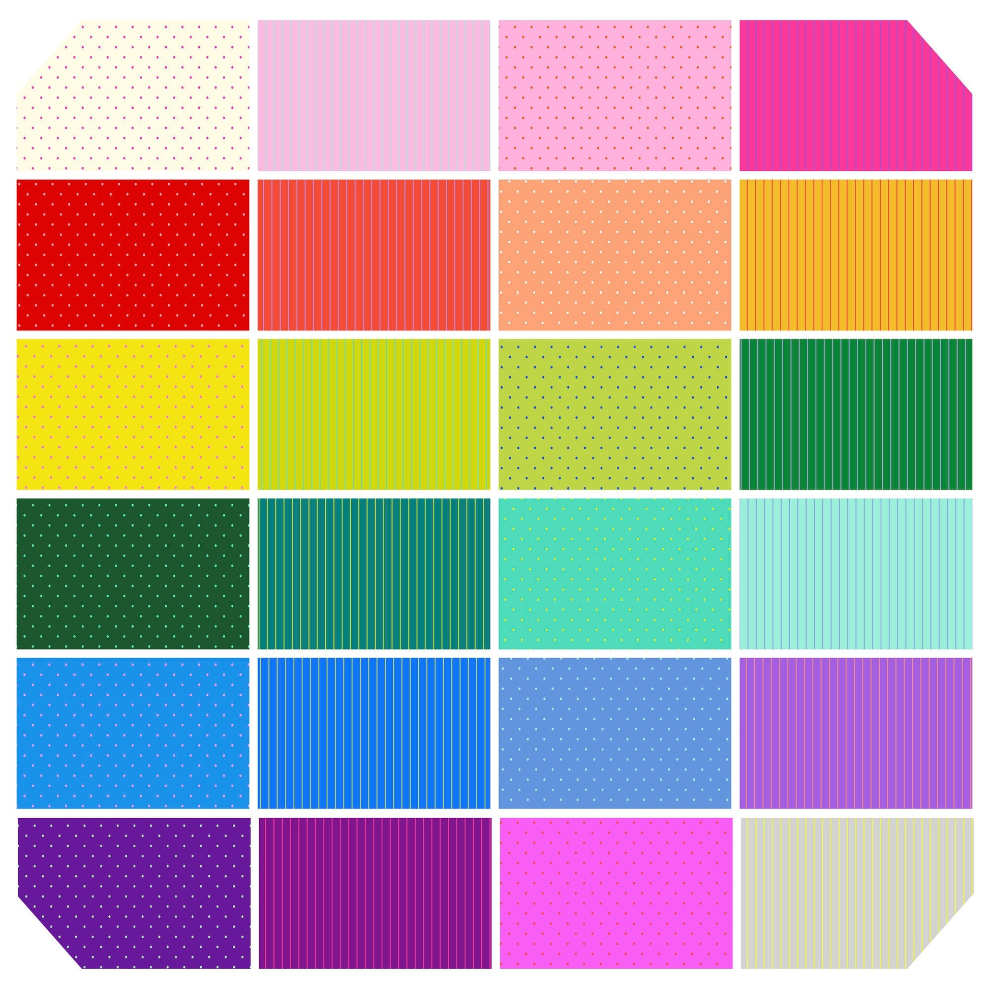 True Colors Tiny 42 Pcs Designer Roll Tula Pink FreeSpirit Fabrics 100% Quilters Cotton Tumbling Cosmos Fabric Fetish