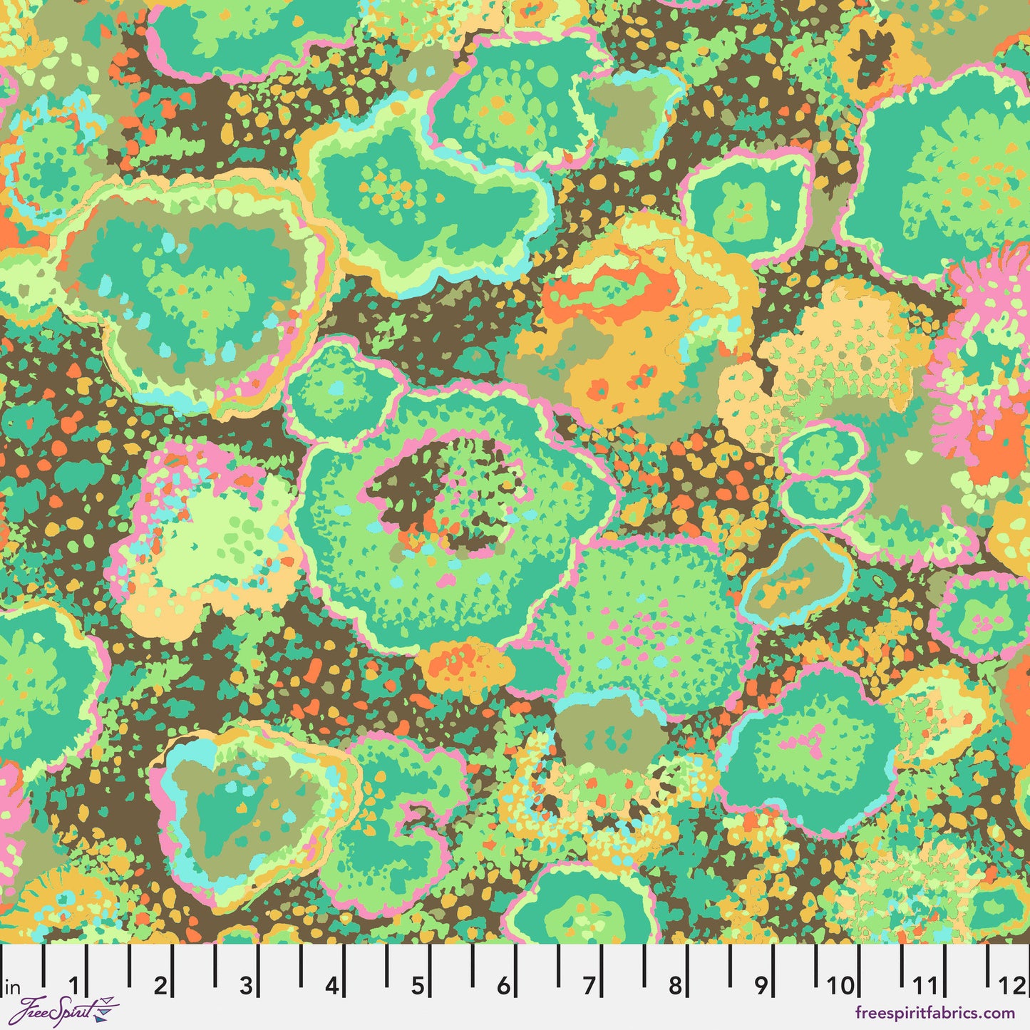 Lichen Green Vintage Kaffe Fassett Collective Classics FreeSpirit Fabric PWGP076 GREEN Fabric Fetish