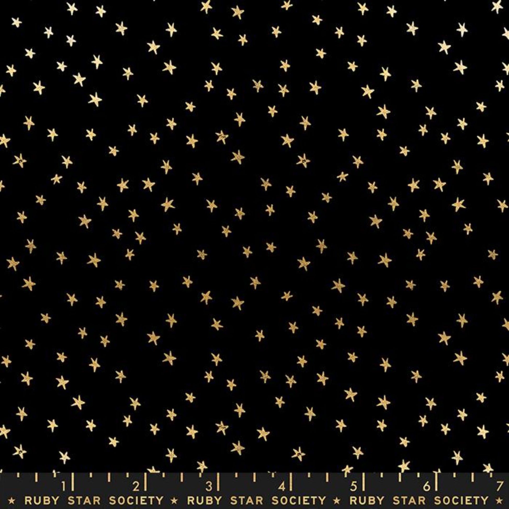Starry MINI Black Gold METALLIC Starry Alexia Abegg Ruby Star Society Fabric Moda 100% Quilters Cotton RS4110 27M Fabric Fetish