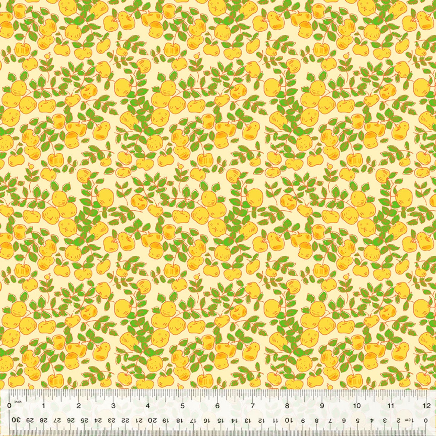 Apples Yellow Forestburg Heather Ross Windham Fabrics Quilters Cotton 53849 17 Fabric Fetish