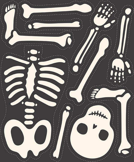 Skeleton Panel 36"x43" Glow in the Dark Hey Bootiful My Mind's Eye Riley Blake Fabrics Fabric Fetish